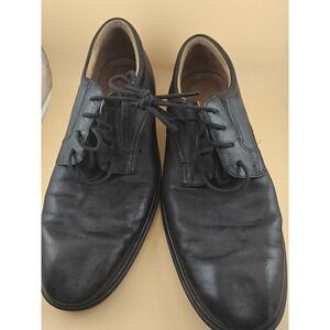 Bostonian First Flex Dress Shoes Mens 10.5M Black Cap Toe Lace Up Classic